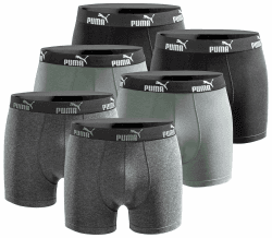 PUMA Herren Boxershort Limited Statement Edition 6er Pack - New Black/Green - Gr. XXL