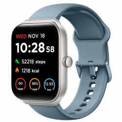 TOOBUR Smartwatch Alexa Eingebaut mit Telefonfunktion,1.95" Fitnessuhr mit Herzfrequenz Schrittzähler Schlafüberwachung IP68 Wasserdicht Kompatibel iOS & Android für Herren 44 mm