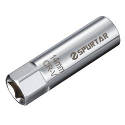 Spurtar zündkerzenschlüssel, dünnwandige 14-mm-12-Punkt-3/8-Zoll-Zündkerzenstecker passt für BMW PKW, LKW, Motorrad