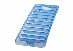 Snips Eiswürfelform für Getränke | 10 längliche Eisstäbchen EIS Sticks, Kunststoff, Blau und Gelb, One Size
