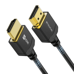Stouchi Ultradünnes HDMI 2.1 Kabel 8K 0,5M, Hyper Slim HDMI 2.1 Kabel,Extrem Flexibles 8K HDMI Kabel, Unterstützt 10K 8K120 4K120 144 Hz,eARC HDR10 4:4:4 HDCP 2.2&2.3 Dolby Kompatibel mit PS5/Xbox/LG 1 Packung Ultra Fin 0,5m