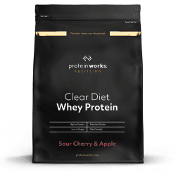 Protein Works Clear Diet Whey | Sauerkirsche & Apfel | Aromatisierter Proteinshake mit zusätzlichem Süßstoff| 500g