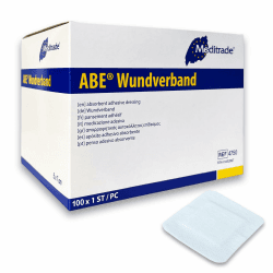 100 Stück Wundpflaster steril 7x5 - steriler Wundverband Pflaster sensitiv - Wundauflage nicht haftend 4x3 cm - Saugstark & Hautfreundlich - Akute Wundversorgung und postoperatives Pflaster