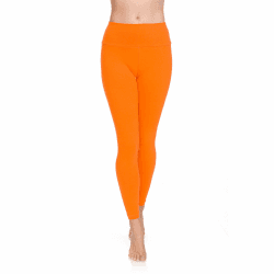 SOFTSAIL Leggings Damen Aus 95% Baumwolle High Waist Baumwoll Leggings Lang Für Frauen Freizeit Relax Bequeme Freizeit Hose Damen Hosen Sommer 40 Orange