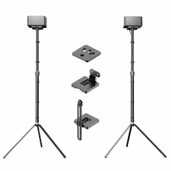ULTIMEA Höhenverstellbarer Schwarzer Lautsprecherständer, von 62 cm bis 93 cm für Surround-Lautsprecher, mit Einer Tragkraft von bis zu 3 kg, Steady 300