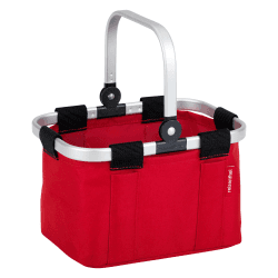 Theo Klein 9661 reisenthel Einkaufskorb "carrybag mini", rot I Kaufladen-Zubehör mit Aluminiumrahmen und klappbarem Bügel I Maße: 25 cm x 17,5 cm x 16,5 cm I Spielzeug für Kinder ab 3 Jahren