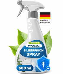 Silberfische-Spray 500 ml – Silberfische und Papierfische schnell & effektiv loswerden mit Langzeitwirkung - Alternative zu Silberfisch-Köderdose inkl. Ebook mit Tipps zum Silberfische bekämpfen