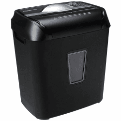 Amazon Basics Kreuzschnitt-Schredder Querschnitt für 10-12 Blätter, für Papier und Kreditkarten, Schwarz