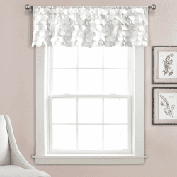 Lush Décor Gigi Faltenvolant für Fenster, Küche, 35,6 x 178 cm, Weiß