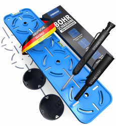STONE REEF Bohrschablone für Steckdosen [inkl. Tieflochmarker] Perfekt für Trockenbau, Hohlraumdosen und Unterputzdose, Elektriker Wasserwaage, Schablone für Bohrkrone, Steckdosenbohrer 71mm und 91mm