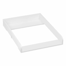 WOLTU Wickelaufsatz, Wickelkommode Aufsatz 60x10x80 cm, Wickelbrett für Kommode 46,5-50 cm tief, Wickeltischaufsatz mit 2 Kippschützen, MDF, Weiß