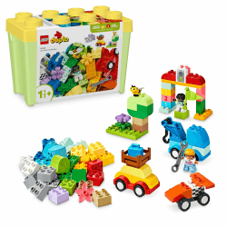 LEGO DUPLO Classic Steinebox Autos und LKWs, Spielset mit Fahrzeugen für Kleinkinder ab 1.5 Jahren, kreatives Lernspielzeug, Auto-Spielzeug und Rennwagen-Set 10439