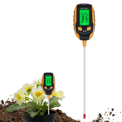 Mcbazel Ph Tester Erde, 5-in-1 Boden ph messgerät mit PH/Temperatur/Feuchtigkeit/Licht/Umgebungsfeuchtigkeit für Gartenarbeit, Rasen, Landwirtschaft und Pflanzen im Freien