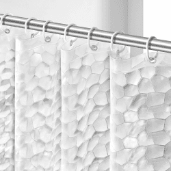 OTraki Duschvorhang 180 x 200cm Eva Wasserwürfel Duschvorhänge Badvorhänge Fenster 3D Wasserdicht Anti Schimmel Umweltfreundlich Waschbar Shower Curtains Halbtransparent Klar für Badezimmer EINWEG