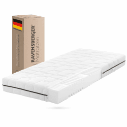 RAVENSBERGER Comfortmatratze Ravo-PUR - Härtegrad H3, mittel - 120 x 200 cm, Höhe 19 cm - ergonomische 7-Zonen Matratze mit RAVOTEX Funktions-Bezug, allergikerfreundlich