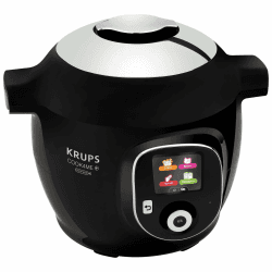 Krups CZ7158 Cook4Me+ Connect Multikocher | 1600 Watt | elektrischer Schnellkochtopf | inkl. kostenlose App | Bluetooth Steuerung | 4 Liter Fassungsvermögen | Schwarz/Chrom