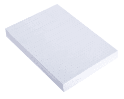 Exacompta 10706E 100er Pack Karteikarten gepunkted DIN A4 ideal für die Schule, zum Lernen von Vokabeln Flashcards Memo Lernkarten Lernkartei 210 x 297 mm weiß