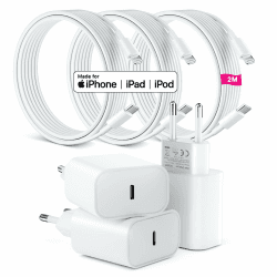 25W 3 Pack Original Apple MFi Zertifiziert für iPhone Schnellladegerät und Ladekabel, USB C Ladegerät 2M Schnellladekabel Stecker Netzteil Adapter Ladestecker Netzstecker für i Phone 14/13/12/11