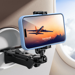 Lamicall 3-IN-1 Handyhalterung Flugzeug Gadgets Reise - [Super Stabil] Verstellbarer Handy Ständer mit Leise 360° Drehung, Tragbarer Handyhalter für iPhone 16/15/14/13, Samusung, Travel Essentials