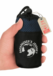 Backpacker's Journey Hüttenschlafsack Ultraleicht (nur 225g) aus 100% Baumwolle. Hygieneschlafsack ohne Reissverschluss (Keine Wärmeleistung)