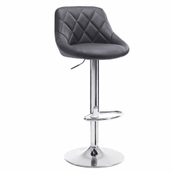 WOLTU BH23gr-1 1er Barhocker Barstuhl, leichte reinige Kunstleder, Gute gepolsterte Sitzfläche, Höhenverstellbar, 360° Drehbar, Farbwahl, in Grau
