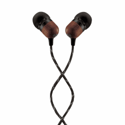 House of Marley Kopfhörer mit Kabel 'Smile Jamaica'- In-Ear Kopfhörer mit Mikrofon, 1-Knopf Steuerung & Geräuschisolierung, inkl. 2 Gel-Aufsätzen und verwicklungsfreies Kabel (Signatur Black/Schwarz)