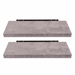 EUGAD Wandregal Wandboard 2er Set Hängeregal Holz Board Modern Grau 60x22,9x3,8cm 0143QJ-2