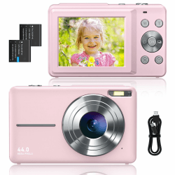 Sevenat Digitalkamera Fotokamera FHD 1080P 44MP Fotoapparat Digitalkamera 16X Digitalzoom Kompakt Einfache Tragbare Digital Kamera für Kinder Senioren Mädchen Anfänger Teenager Studenten