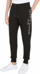 Tommy Hilfiger Herren Jogginghose Tommy Logo Sweatpants Baumwolle L Black (Black)