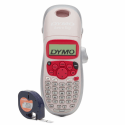 DYMO LetraTag LT-100H Beschriftungsgerät Handgerät | Tragbares Etikettiergerät mit ABC Tastatur | blau | Ideal fürs Büro oder zu Hause | Rosa