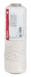 Rayher Garn, 2 mm ø, weiß, Spule 70 m, ca. 180 g, 80 % Baumwolle, 20 % Polyester, Baumwollgarn, Baumwollkordel, Makramee Garn, Kettgarn, Schnur, Kordel zum Basteln, für Wandbehänge, 4400102