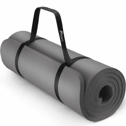 TRESKO Yogamatte Phthalatfrei - Gymnastikmatte rutschfest, Pilatesmatte Fitnessmatte mit Tragegurt, 185x60 & 190x100 cm