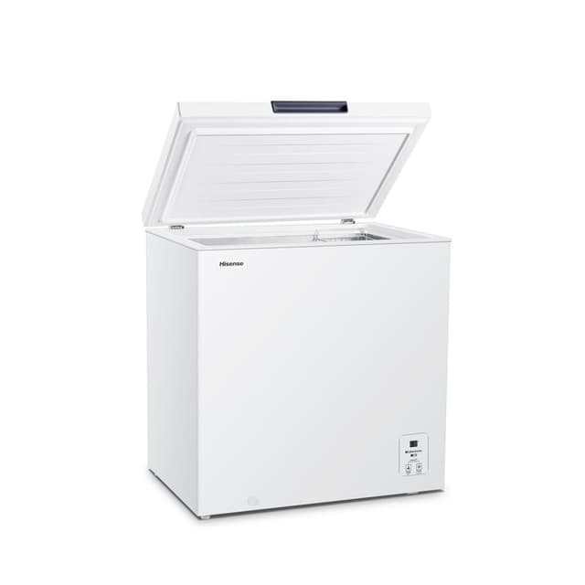 Hisense FT184D4AWYE - Horizontale Gefriertruhe, Korb mit Griff, elektronische Temperaturregelung, mit 142 l Nutzvolumen, leise, 40 dBA, Weiß