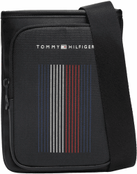 Tommy Hilfiger TH FOUNDATION MINI CROSSOVER Umhängetasche Herren, Schwarz (Black), OS