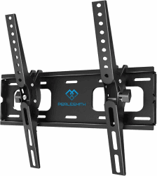 PERLESMITH TV Wandhalterung mit Werkzeugfreier Neigung, Wandhalterung Fernseher Neigbar für 26-65 Zoll Flach&Curved Fernseher oder Monitor bis zu 60kg, max.VESA 400x400mm