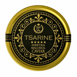 Schwarzer Störkaviar | Sibirischer Stör | Acipenser baerii | Fischkaviar | Malossol-Kaviar | Schwarzer Kaviar | Marke - TSARINE Caviar | Kostenlose Express-Kühllieferung (100g)