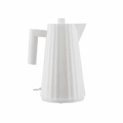 Alessi Plissé MDL06 W/UK - Elektrischer Wasserkocher aus Thermoplastischem Harz, Englisch Stecker 2400W, 170 cl, Weiß