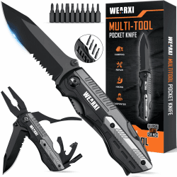 WEARXI Geschenke für Männer, Multitool Taschenmesser, Geschenk für ihn Valentinstag, Klappmesser, Geburtstagsgeschenk Gadgets für Männer, Messer Outdoor, Vatertag Geschenk, Vatertagsgeschenk für Papa