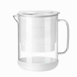 Waterdrop 𝐆𝐥𝐚𝐬 Wasserfilterkanne, 1.5L Wasserfilterkanne mit 3-Monats-Filter, NSF 53&42&372 Zertifiziert, Reduziert PFOA/PFOS, Chlor, Cadmium, Kupfer, Quecksilber, WD-PT-72W