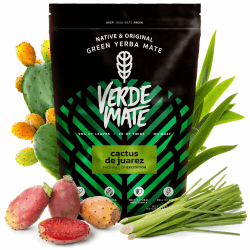 Mate Tee Yerba Verde Mate Green Cactus de Juarez 500g Verde Mate Grün Kaktusfeige anregender Mate Tee aus Brasilien Aromatisierter Mate Tee Glutenfrei nicht rauchgetrocknet