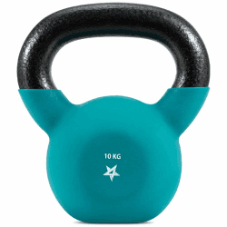 Yes4All 2-20kg Kettlebell aus Gusseisen mit Neopren Beschichtung, Mehrfarbige Kettlebells, Schwunghantel, Kugelgewicht