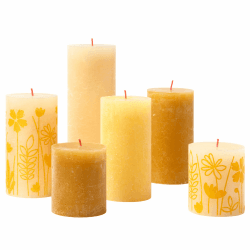 Bolsius Rustik Stumpenkerzen - Geschenkset mit 6 Stück - Spring Blossom - Dekorative Haushaltskerzen - Lange Brenndauer - Unparfümierte - Enthält natürliches Pflanzenwachs - Ohne Palmöl