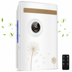 Luftentfeuchter Elektrisch Entfeuchter Keller,2200mL Raumentfeuchter Dehumidifier Mit Fernbedienung 24h Timer UV-Reinigung LED Display Luftentfeuchter Automatisches Abtauen Gegen Feuchtigkeit Schimme