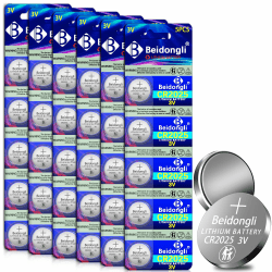 Beidongli CR2025 3V Lithium Knopfzellen CR 2025 Batterien 30 Stück【5 Jahre Garantie】