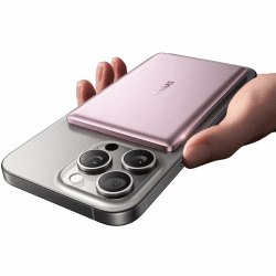 TORRAS MiniMag Ultra Slim Power Bank für Magsafe Schnell Aufladende 5000mAh 8mm Kleine Powerbank für iPhone 16 Pro/16 Pro Max /16/15/14/13/12 Magnetisch Wireless Mini Externe Handyakkus mit USB-C Rosa