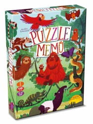 Drei Hasen in der Abendsonne GmbH 029 Puzzle-Memo Kinder-/Familienspiel, Mehrfarbig, 31,5x22,5x4,5, Natürliches Holz