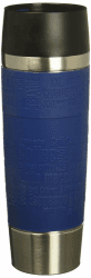 Emsa 515618 Travel Mug Classic Grande | 500ml | Thermobecher | Isolierbecher | hält 6h heiß | 12h kalt |100% dicht | auslaufsicher | Easy Quick-Press-Verschluss | 360°-Trinköffnung | Blau | 1 Stück