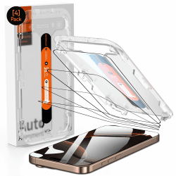 DIMONCOAT 4-PACK Kompatibel mit iPhone 16 Pro Max Panzerglas [Automatisches Kalibrierungs-Kit] [10X Militärschutz] TOP 9H+ Schutzfolie für iPhone 16 Pro Max 6.9 Zoll, HD-Klar, Null Blase