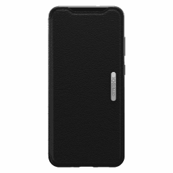 OtterBox Strada Hülle für Samsung Galaxy S20+, stoßfest, sturzsicher,Premium Lederfolio mit Zwei Kartenhaltern, 3X getestet nach Militärstandard, Schwarz