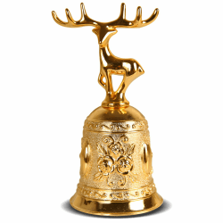 Handglocke Weihnachten,Gold Weihnachtsglocke Tischglocke Glocken Weihnachtsdekoration Geeignet für Bar, Restaurant Tischglocken Weihnachtsdekorationen Hochzeit Abendessen